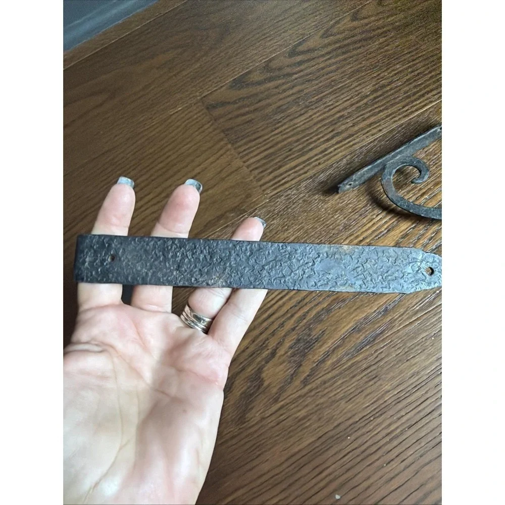 Pair Hand Forged Wrought Iron Shelf Brackets 8x6